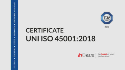 miniGears Padova has been ISO 45001:2018 certified